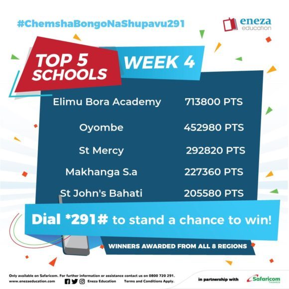 Week 4 Chemsha Bongo Schools competition